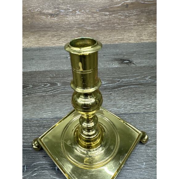 Northern European William and Mary Solid Brass Candle Stick 7” Tall - Picture 9 of 12